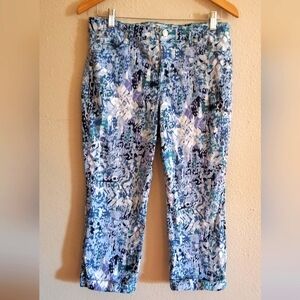 Nine West missy/ junior Muted blues capri size 8